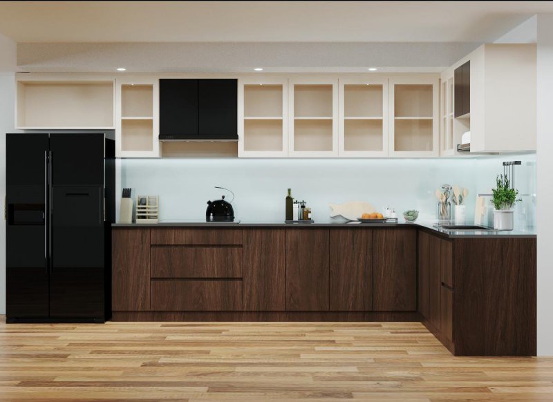 Tủ bếp bằng gỗ siêu xinh cho các gia đình