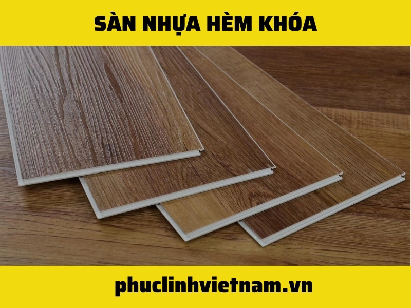 sàn nhựa hèm khóa giả gỗ