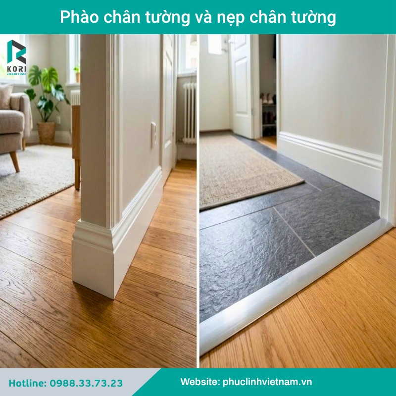 Phào chân tường và nẹp chân tường